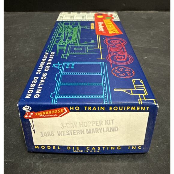 Roundhouse Products HO Gauge 3-Bay Hopper Kit #1486 Western Maryland Unassembled - Picture 3 of 3